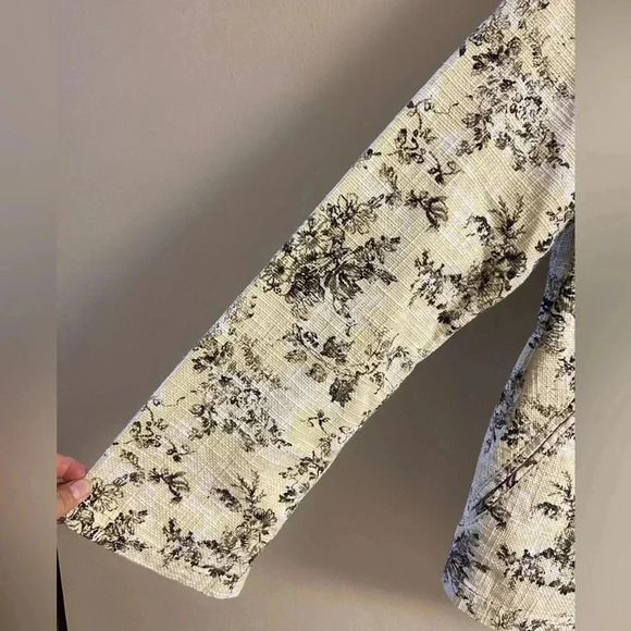 J Jill vintage blazer button front floral 100% cotton Medium - Picture 2 of 8